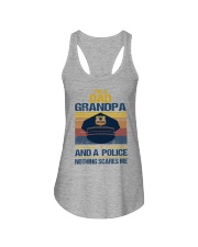 I'm a dad grandpa and a police Father's day Ladies Flowy Tank tile