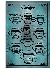 Blue vintage coffee poster 11x17 Poster front
