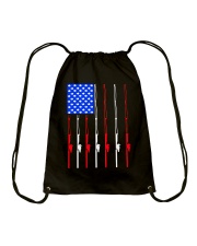 American flag fishing Independence Drawstring Bag tile