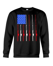 American flag fishing Independence Crewneck Sweatshirt front