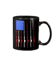 American flag fishing Independence Mug tile