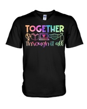Together through it all V-Neck T-Shirt tile