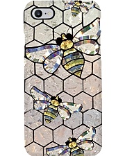 Queen Bee Stained Glass Pattern Print Phone Case i-phone-8-case