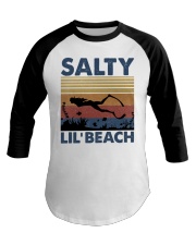 Salty lil beach Baseball Tee tile