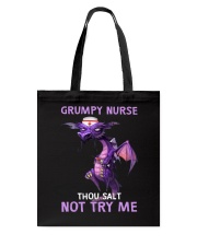 Grumpy nurse thou shalt not try me Tote Bag tile