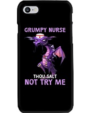 Grumpy nurse thou shalt not try me Phone Case tile