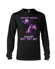 Grumpy nurse thou shalt not try me Long Sleeve Tee tile