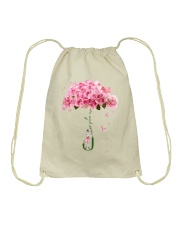 Never give up Drawstring Bag tile