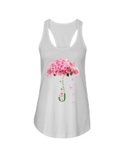 Never give up Ladies Flowy Tank tile