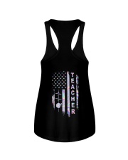 Teacher american flag Ladies Flowy Tank tile