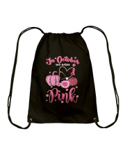 In October we wear pink Drawstring Bag tile