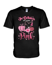 In October we wear pink V-Neck T-Shirt tile
