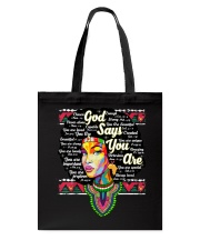 God says you are Tote Bag tile