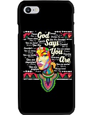 God says you are Phone Case tile