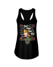 God says you are Ladies Flowy Tank tile