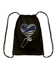 Nurses back the blue Drawstring Bag tile
