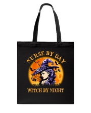 Nurse by day witch by night Halloween Tote Bag tile