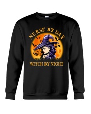 Nurse by day witch by night Halloween Crewneck Sweatshirt tile