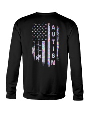 Autism American flag Crewneck Sweatshirt tile