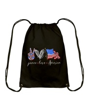 Peace love america - Printed apparels Drawstring Bag tile