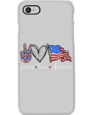 Peace love america - Printed apparels Phone Case tile