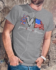 Peace love america - Printed apparels Classic T-Shirt lifestyle-mens-crewneck-front-4