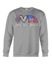Peace love america - Printed apparels Crewneck Sweatshirt tile