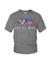 Peace love america - Printed apparels Youth T-Shirt tile