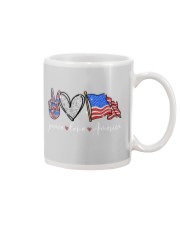 Peace love america - Printed apparels Mug tile
