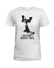 Resting nurse face Ladies T-Shirt tile