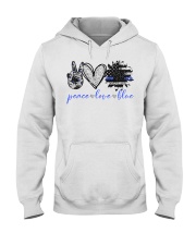 Peace love blue Hooded Sweatshirt tile