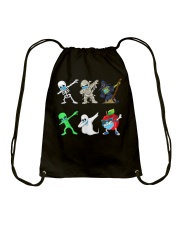 Masked and dabbing for Halloween Drawstring Bag tile