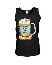 Can't mask my love for beer Unisex Tank tile
