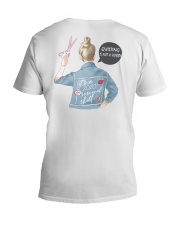 Quilting is not a hobbly V-Neck T-Shirt tile