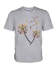 Guitar dandelion V-Neck T-Shirt tile