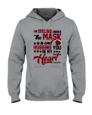 I'm smiling under the mask Hooded Sweatshirt tile