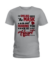 I'm smiling under the mask Ladies T-Shirt tile