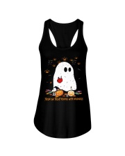 Trick or treat people with kindness Ladies Flowy Tank tile