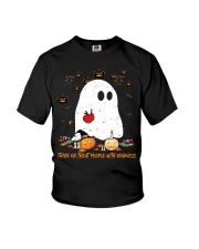 Trick or treat people with kindness Youth T-Shirt tile