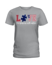 Love someone with autism Ladies T-Shirt tile