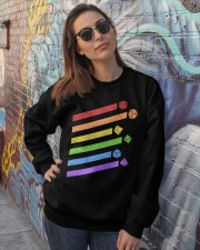 Rainbow Dungeon Dice Crewneck Sweatshirt lifestyle-unisex-sweatshirt-front-3