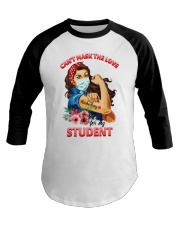 Can't mask the love Baseball Tee tile