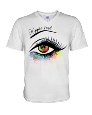 Hippie soul V-Neck T-Shirt tile