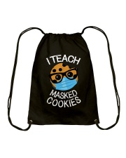 I teach masked cookies Drawstring Bag tile