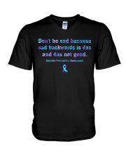 Don't be sad V-Neck T-Shirt tile