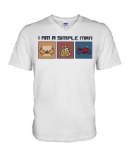 I am the simple man V-Neck T-Shirt tile