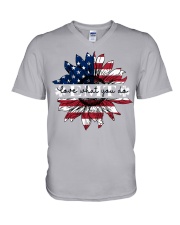 Emt love what you do V-Neck T-Shirt tile