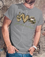 Peace love veteran Classic T-Shirt lifestyle-mens-crewneck-front-4