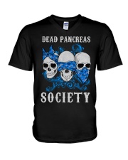 Dead pancreas society V-Neck T-Shirt tile
