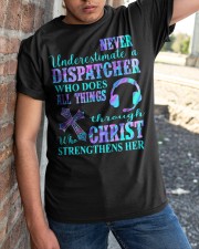 Never underestimate a dispatcher Classic T-Shirt apparel-classic-tshirt-lifestyle-27